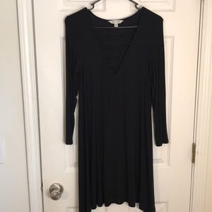 American Eagle Black Low Cut Dress
